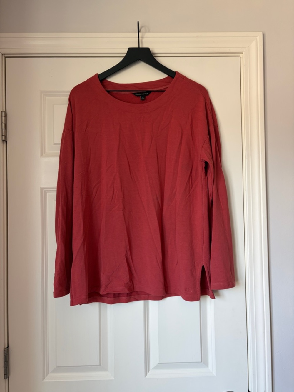 Banana Republic Scoop Neck Long Sleeve Top - Burnt Orange